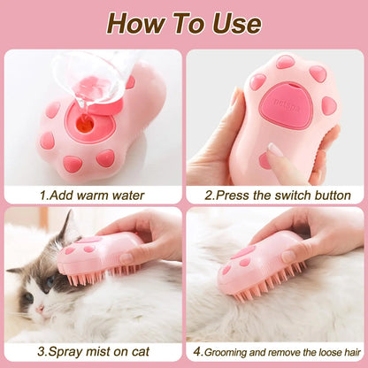 3 in 1 Pet Electric Spray Brush